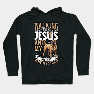 Jesus and dog - Assyrian Mastiff Hoodie